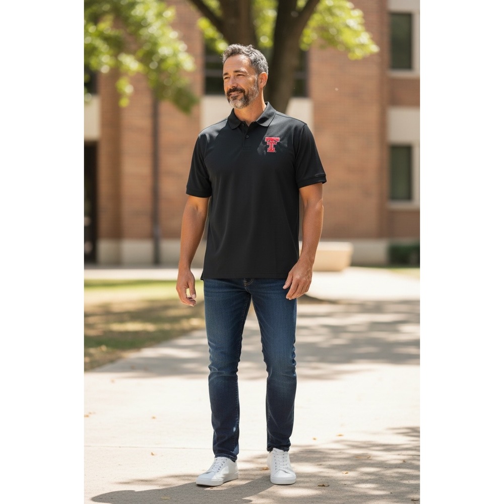 Under Armour Mens Texas Tech Red Raiders Polo Shirt Black XL NCAA Fan Gear